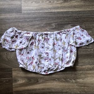 Off shoulder crop top
